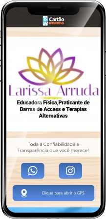 Larissa Arruda Cartão de Visita Digital | Cartões que Falam