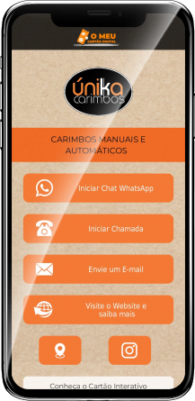 ÚNIKA CARIMBOS Cartão de Visita Digital | Cartões que Falam
